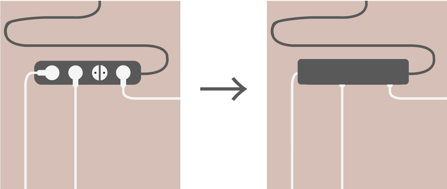 3.電源コードは隠すのが◎