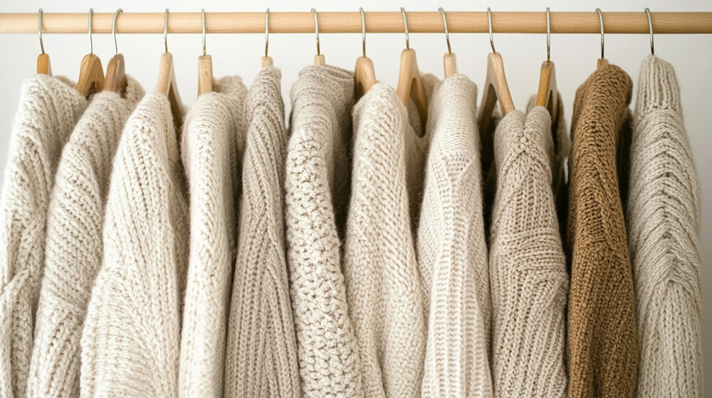 ハンガーにかかった服