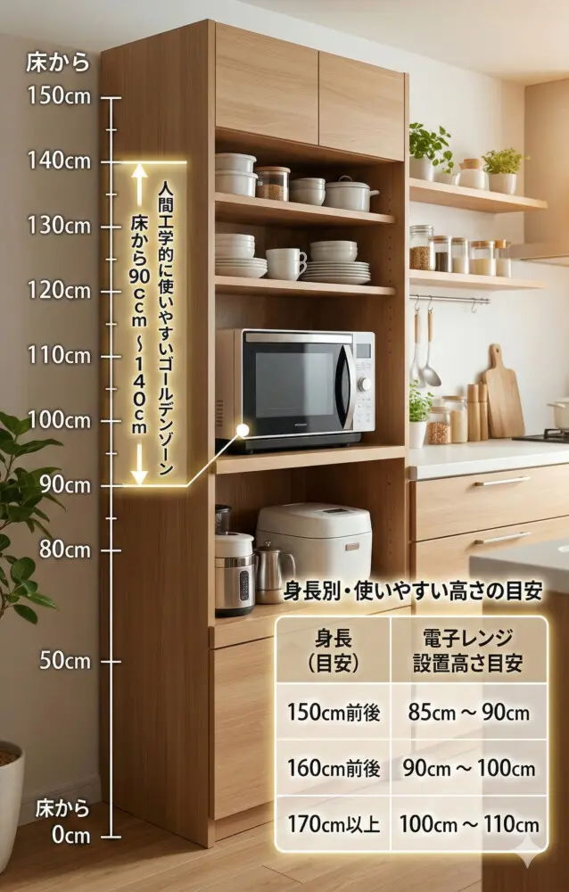図解】後悔しないカップボードの家電配置のコツ10選｜コンセント位置 