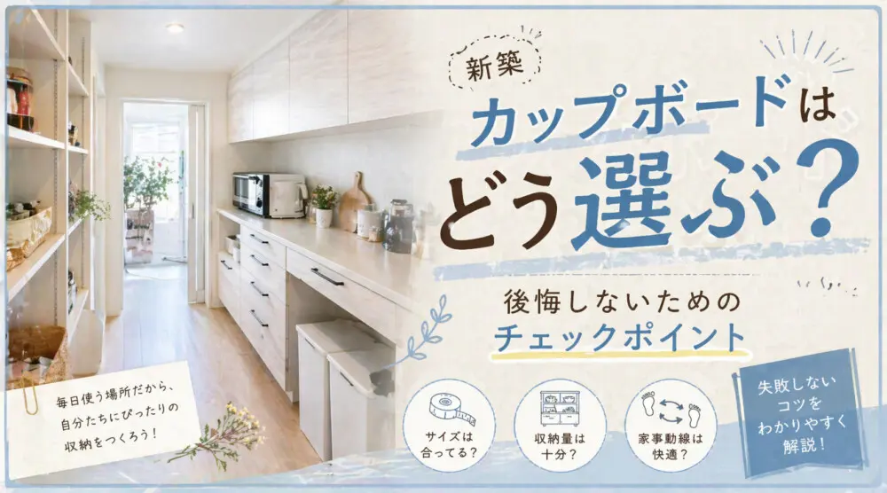 新築カップボードはどう選ぶ?後悔しないためのチェックポイント 新築カップボードはどう選ぶ?後悔しないためのチェックポイント