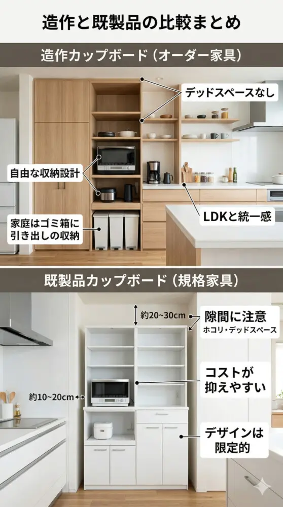 カップボードの造作 vs 既製品！プロのコーディネータがメリット