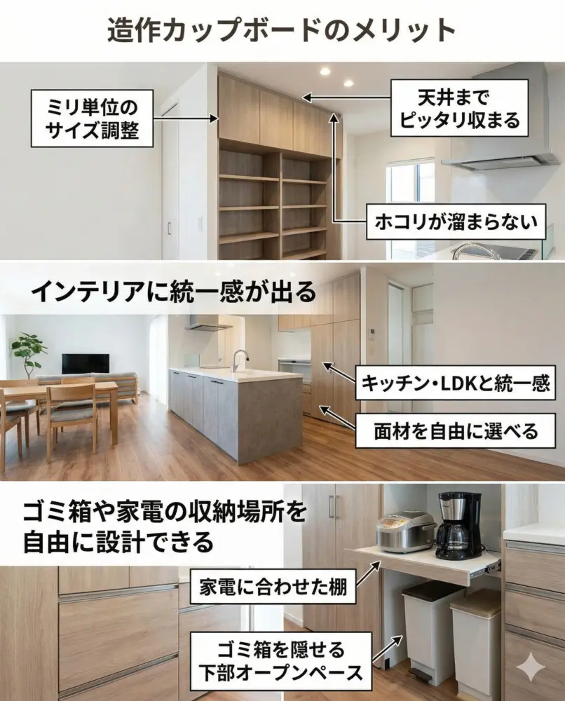 カップボードの造作 vs 既製品！プロのコーディネータがメリット 