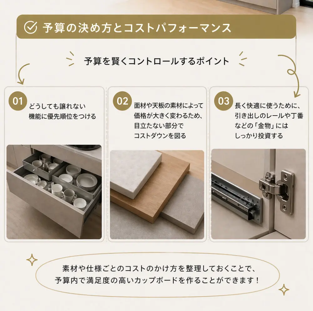 新築カップボードはどう選ぶ?後悔しないためのチェックポイント 新築カップボードはどう選ぶ?後悔しないためのチェックポイント