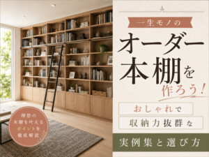 一生モノのオーダー本棚を作ろう!おしゃれで収納力抜群な実例集と選び方