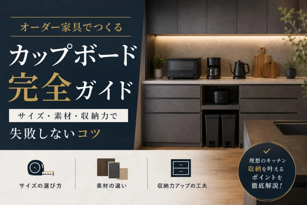 オーダー家具でつくるカップボード完全ガイド｜サイズ・素材・収納力で