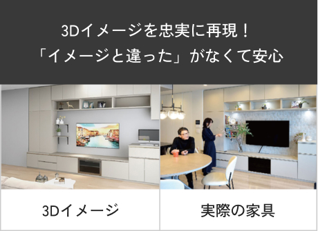 3Dイメージを忠実に再現！「イメージと違った」がなくて安心